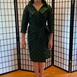 Green Taffeta vintage style Carlisle dress